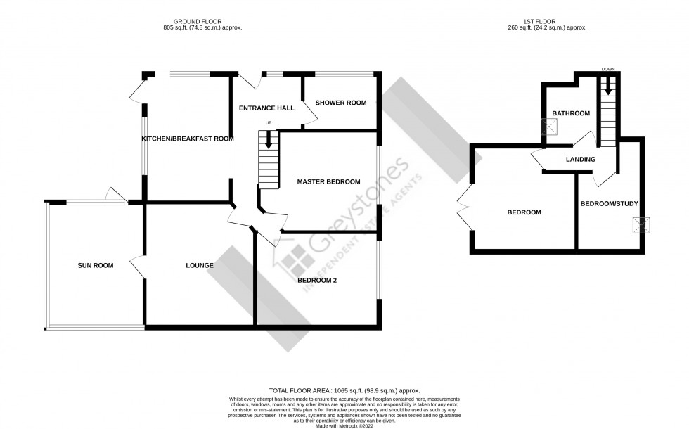 Floorplan for Whitehouse Avenue, Bexhill on Sea, East Sussex