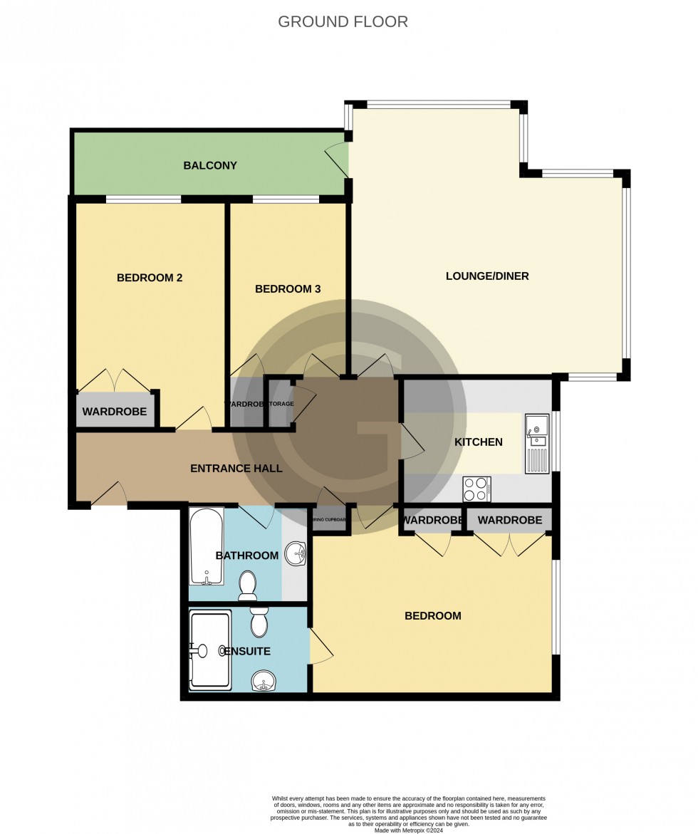 Floorplan for De La Warr Parade, Bexhill on Sea, East Sussex