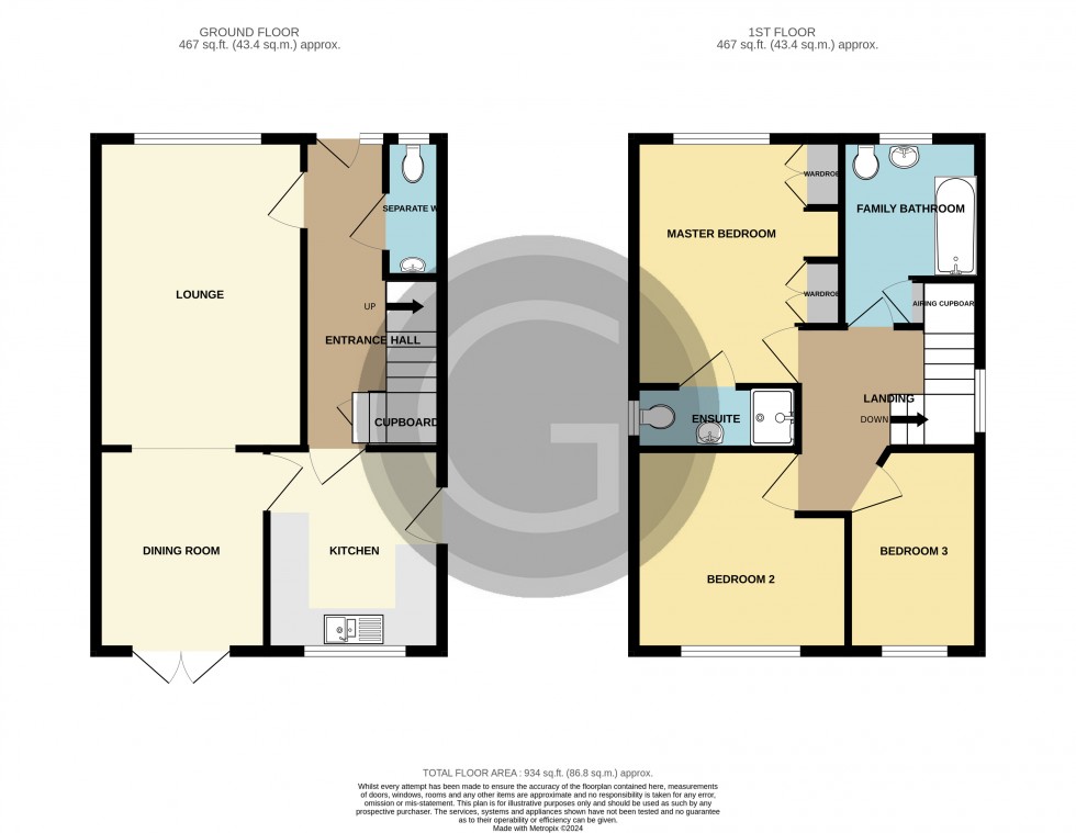 Floorplan for Alder Gardens, Bexhill on Sea, East Sussex